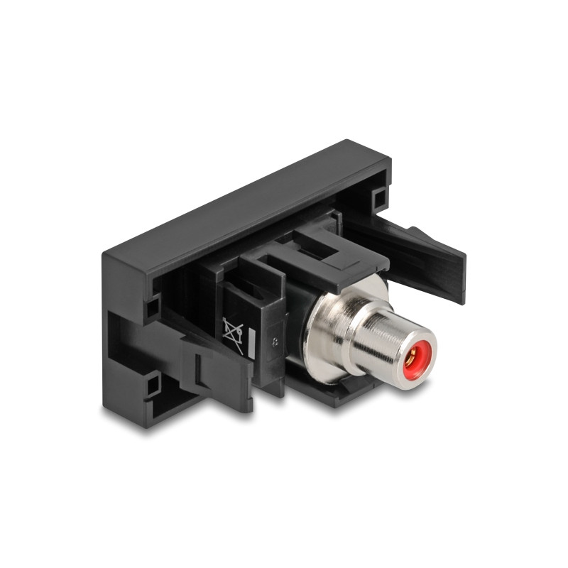 Delock Easy 45 Modul Cinch Buchse zu Cinch Buchse rot / schwarz