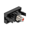 Delock Easy 45 Modul Cinch Buchse zu Cinch Buchse rot / schwarz