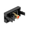 Delock Easy 45 Modul Cinch Buchse zu Cinch Buchse vergoldet rot / schwarz