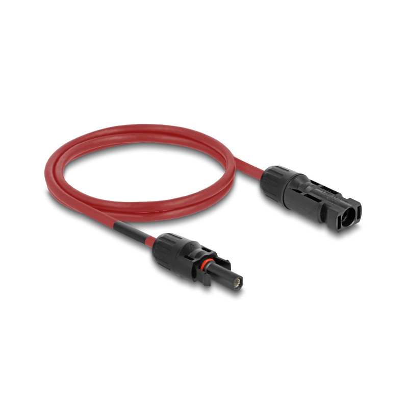 Delock DL4 Solar Kabel 4 mm² Stecker zu Buchse 1 m rot