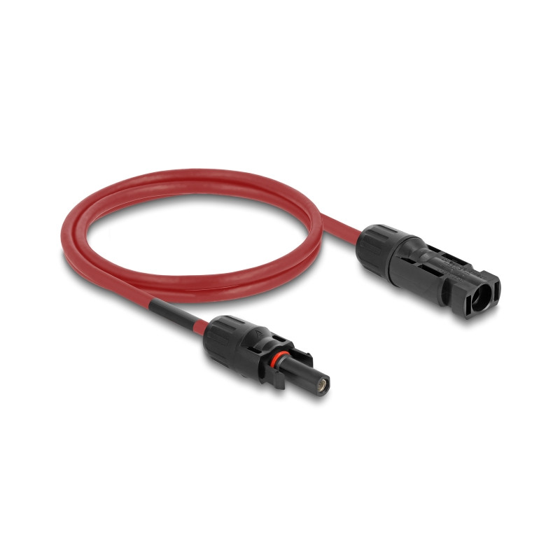 Delock DL4 Solar Kabel 6 mm² Stecker zu Buchse 1 m rot