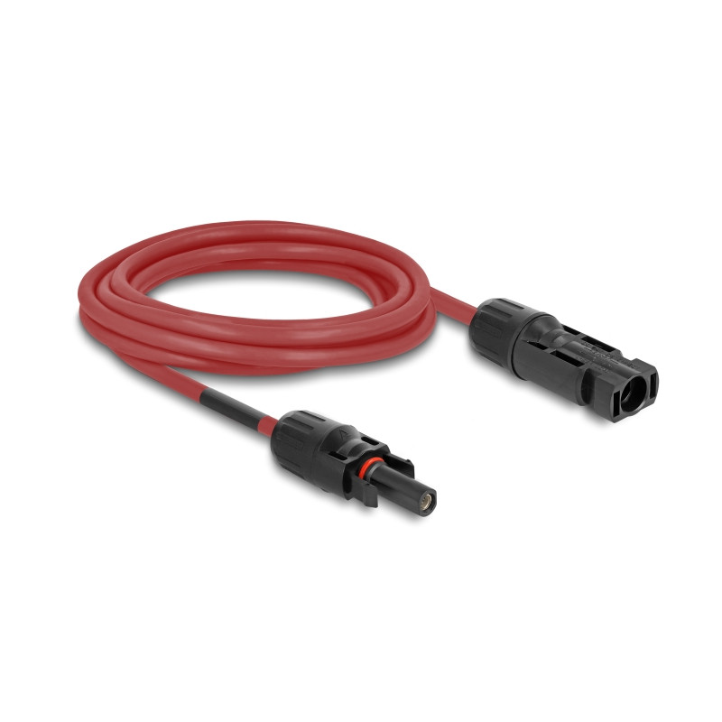 Delock DL4 Solar Kabel 6 mm² Stecker zu Buchse 3 m rot