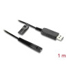 Delock USB Ladekabel 12 V für Elektrorasierer kompatibel mit Braun Series 1, 3, 5, 7, 9 - Rasierer Ladegerät Ersatzkabel 1 m