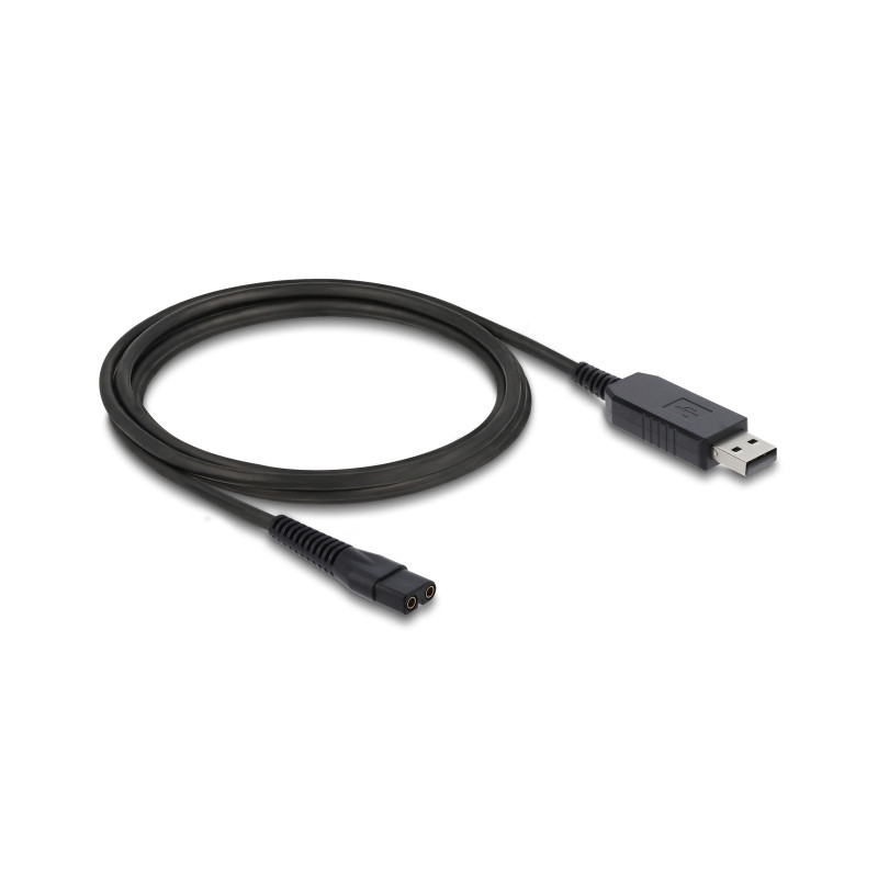 Delock USB Ladekabel 3,5 V für Elektrorasierer kompatibel mit Wahl Color Pro 9649 - Rasierer Ladegerät Ersatzkabel 1,8 m