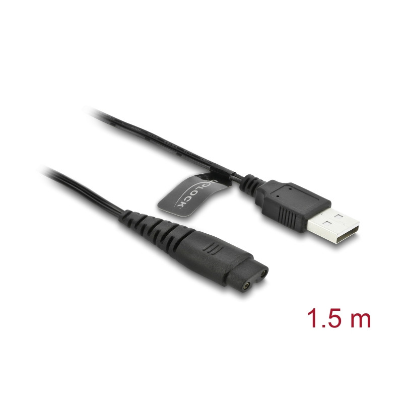 Delock USB Ladekabel 5 V für Elektrorasierer kompatibel mit Hatteker RFC-588, RFC-598, RFC-690, RFC-692, RFC-696, RSCX-7568, RSC