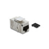 Delock Keystone Modul RJ45 Buchse zu RJ45 Buchse Cat.6A mit Staubschutzkappe