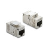 Delock Keystone Modul RJ45 Buchse zu RJ45 Buchse Cat.6A mit Staubschutzkappe