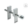 Delock Klammer für Tierabwehr Barriere / Taubenabwehr für Photovoltaik Solarmodule Aluminium