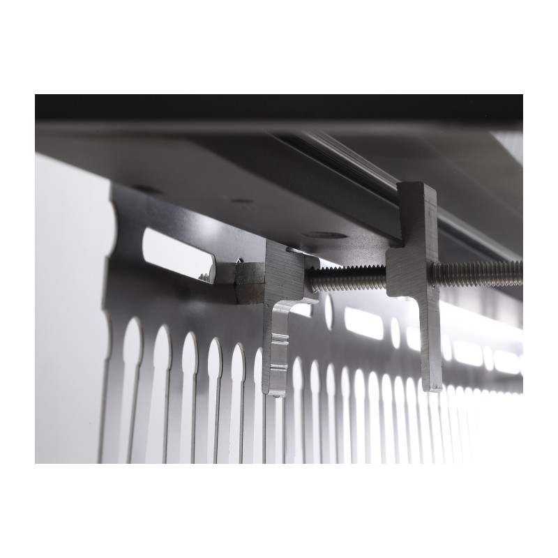 Delock Klammer für Tierabwehr Barriere / Taubenabwehr für Photovoltaik Solarmodule Aluminium