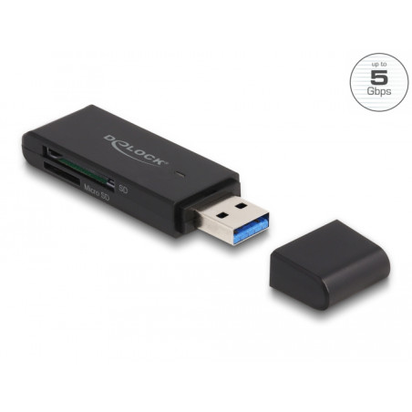 Delock Card Reader SuperSpeed USB 5 Gbps für SD und Micro SD Speicherkarten