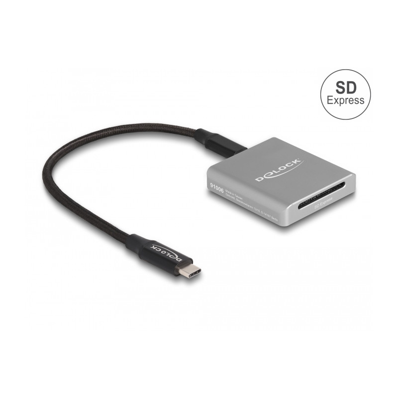 Delock USB Type-C™ Card Reader für SD Express (SD 7.1) Speicherkarten