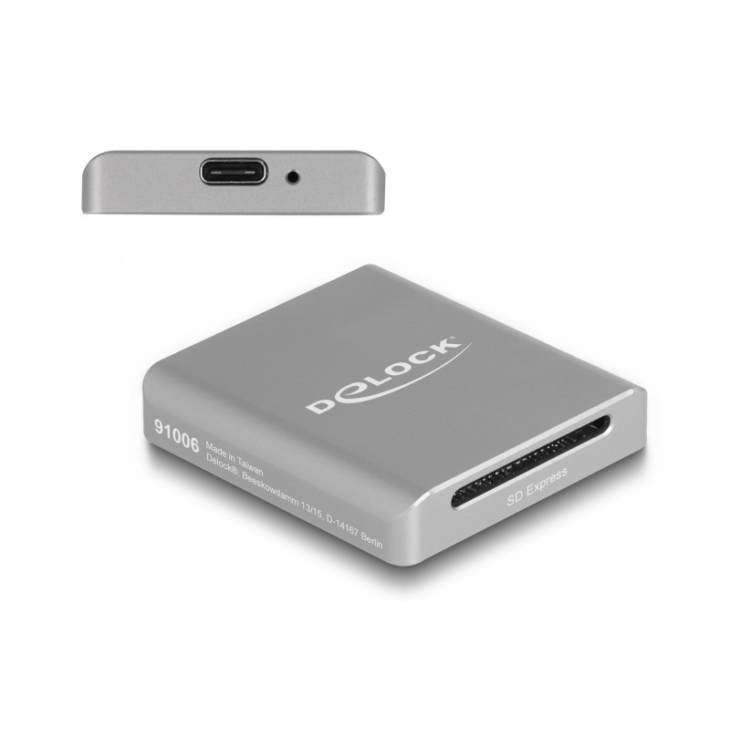 Delock USB Type-C™ Card Reader für SD Express (SD 7.1) Speicherkarten