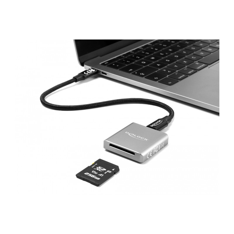 Delock USB Type-C™ Card Reader für SD Express (SD 7.1) Speicherkarten