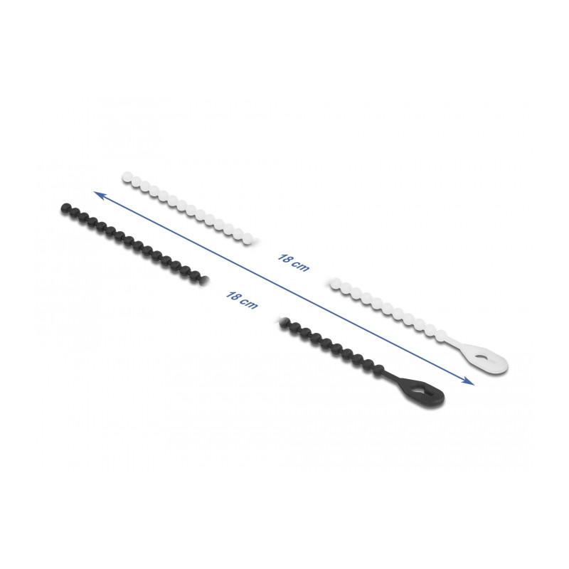 Delock Blitzbinder wiederverwendbar L 180 x B 3,6 mm 100 Stück