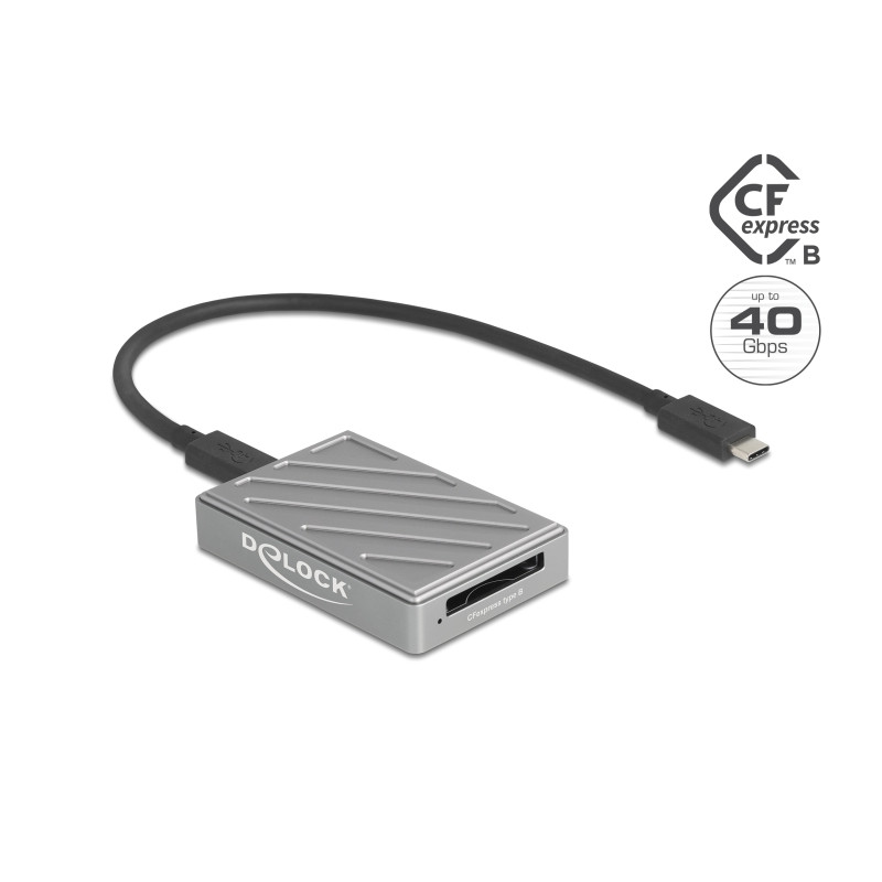 Delock 40 Gbps USB Type-C™ Card Reader für CFexpress Typ B Speicherkarten