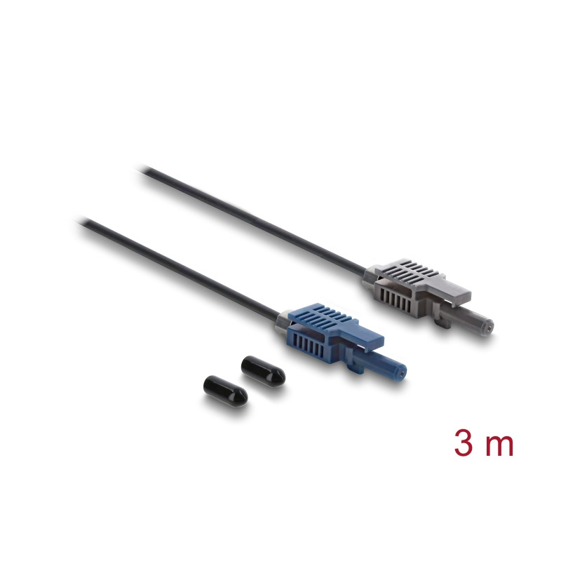 Delock LWL POF Kunststoff Kabel HFBR 4503-4513Z Simplex Stecker zu Simplex Stecker 3 m