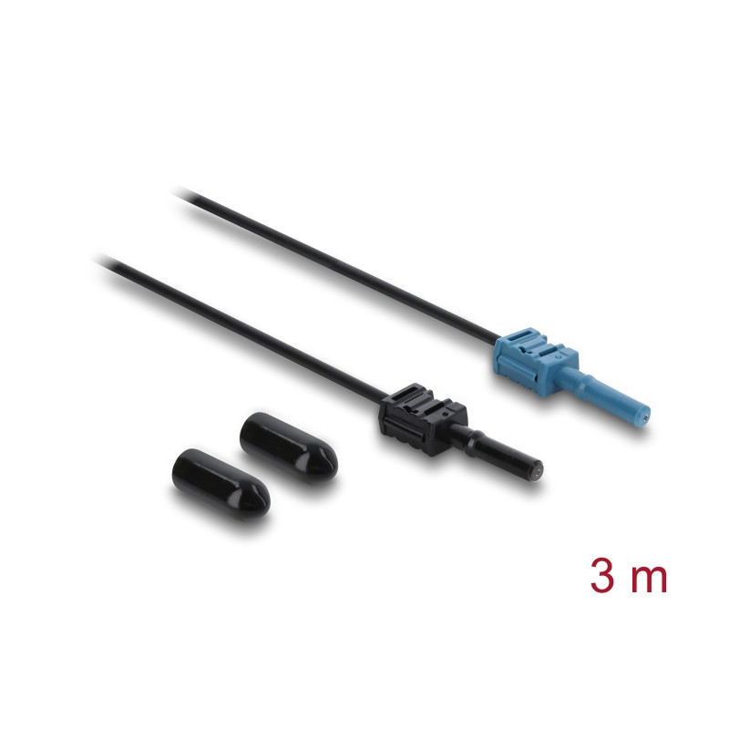 Delock LWL POF Kunststoff Kabel HFBR 4531-4533Z Simplex Stecker zu Simplex Stecker 3 m