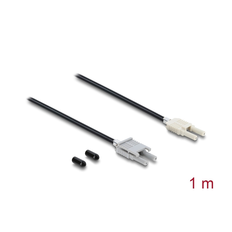 Delock LWL POF Kunststoff Kabel HFBR 4506-4516Z Duplex Stecker zu Duplex Stecker 1 m