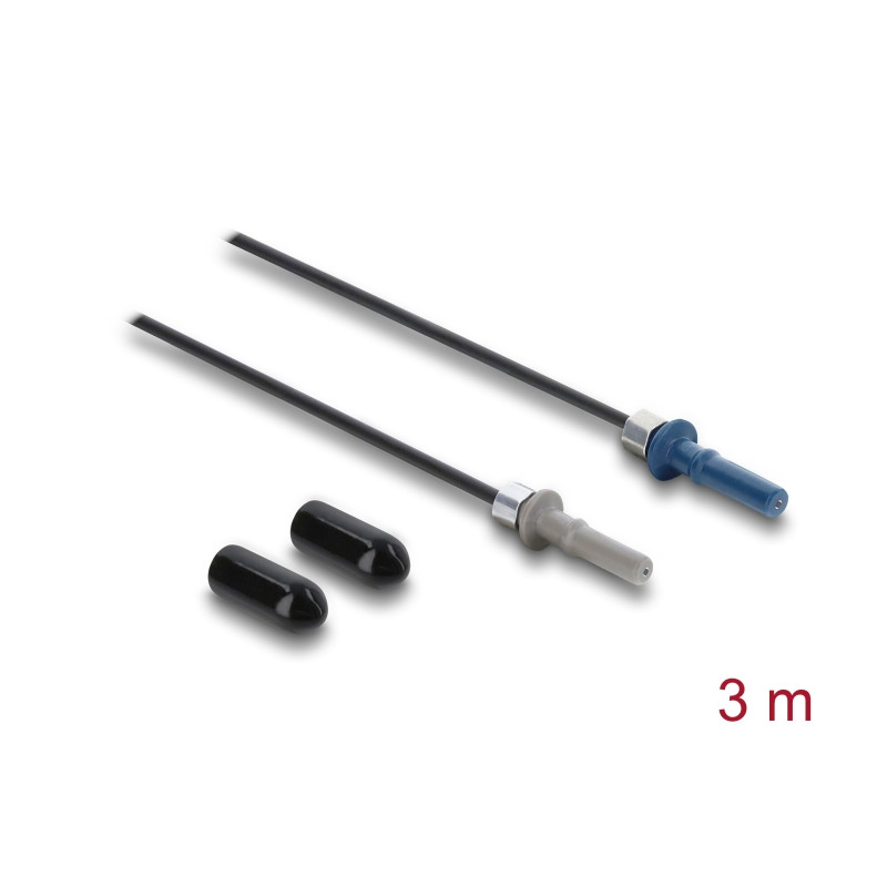 Delock LWL POF Kunststoff Kabel HFBR 4501-4511Z Simplex Stecker zu Simplex Stecker 3 m