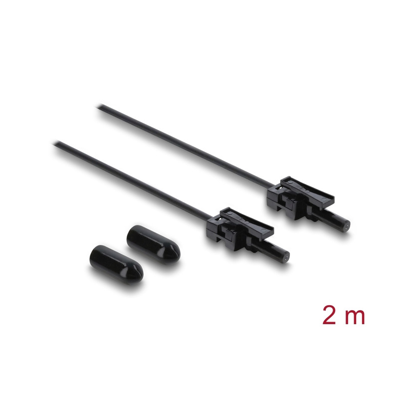 Delock LWL POF Kunststoff Kabel HFBR 4532-4532Z Simplex Stecker zu Simplex Stecker 2 m