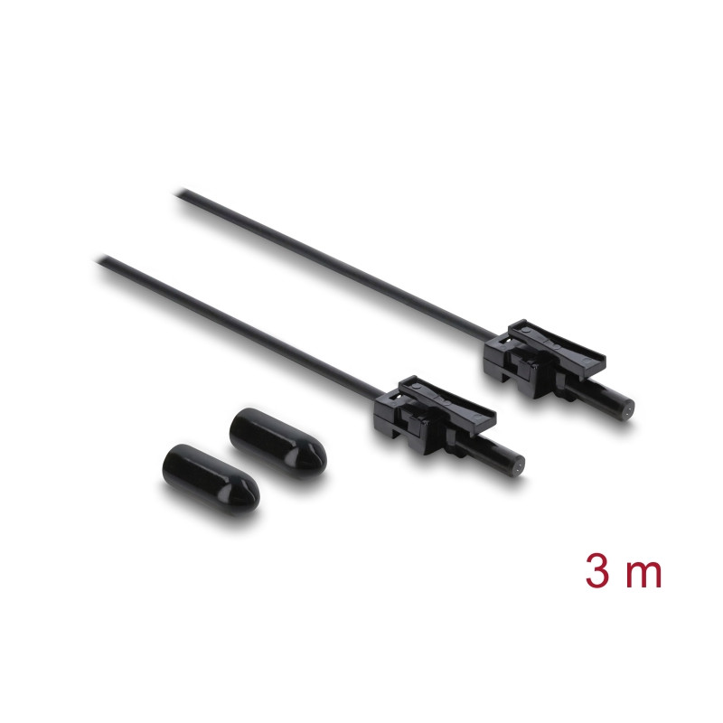 Delock LWL POF Kunststoff Kabel HFBR 4532-4532Z Simplex Stecker zu Simplex Stecker 3 m