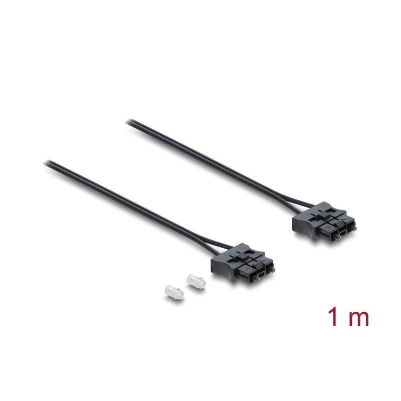 Delock LWL POF Kunststoff Servo Anschlusskabel Stecker zu Stecker Durchmesser 2,2 mm 1 m schwarz