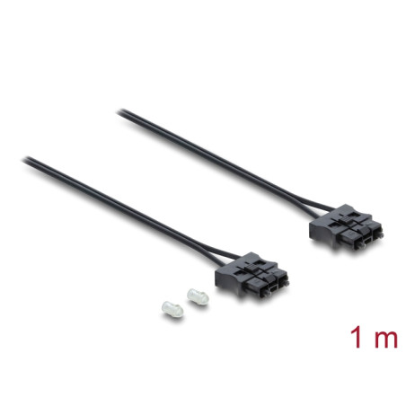 Delock LWL POF Kunststoff Servo Anschlusskabel Stecker zu Stecker Durchmesser 2,2 mm 1 m schwarz