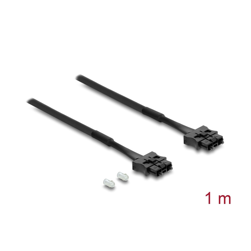 Delock LWL POF Kunststoff Servo Anschlusskabel Stecker zu Stecker Durchmesser 6,0 mm 1 m schwarz