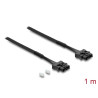 Delock LWL POF Kunststoff Servo Anschlusskabel Stecker zu Stecker Durchmesser 6,0 mm 1 m schwarz