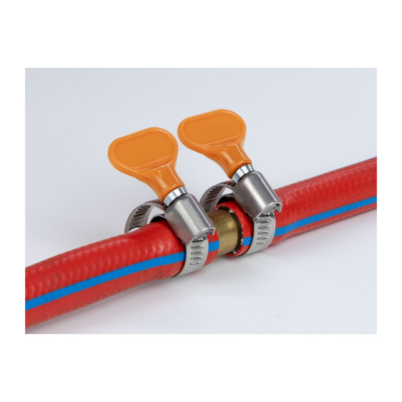Delock Schlauchschelle Edelstahl 400 SS mit Flügelmutter 12 - 20 mm 5 Stück orange