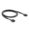 Delock LWL POF Kunststoff Servo Anschlusskabel Stecker zu Stecker Durchmesser 6,0 mm 1 m schwarz