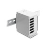 Delock LWL Patchfeld 6 Port für SC Duplex oder LC Quad grau Metall zur Hutschienen Montage