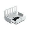 Delock LWL Patchfeld 6 Port für SC Duplex oder LC Quad grau Metall zur Hutschienen Montage