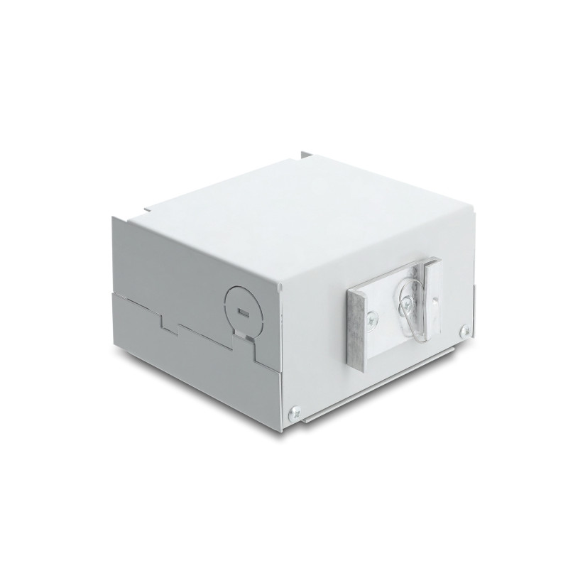Delock LWL Patchfeld 6 Port für SC Duplex oder LC Quad grau Metall zur Hutschienen Montage