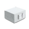Delock LWL Patchfeld 6 Port für SC Duplex oder LC Quad grau Metall zur Hutschienen Montage