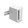Delock LWL Patchfeld 6 Port für SC Simplex oder LC Duplex grau Metall zur Hutschienen Montage