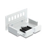Delock LWL Patchfeld 6 Port für SC Simplex oder LC Duplex grau Metall zur Hutschienen Montage