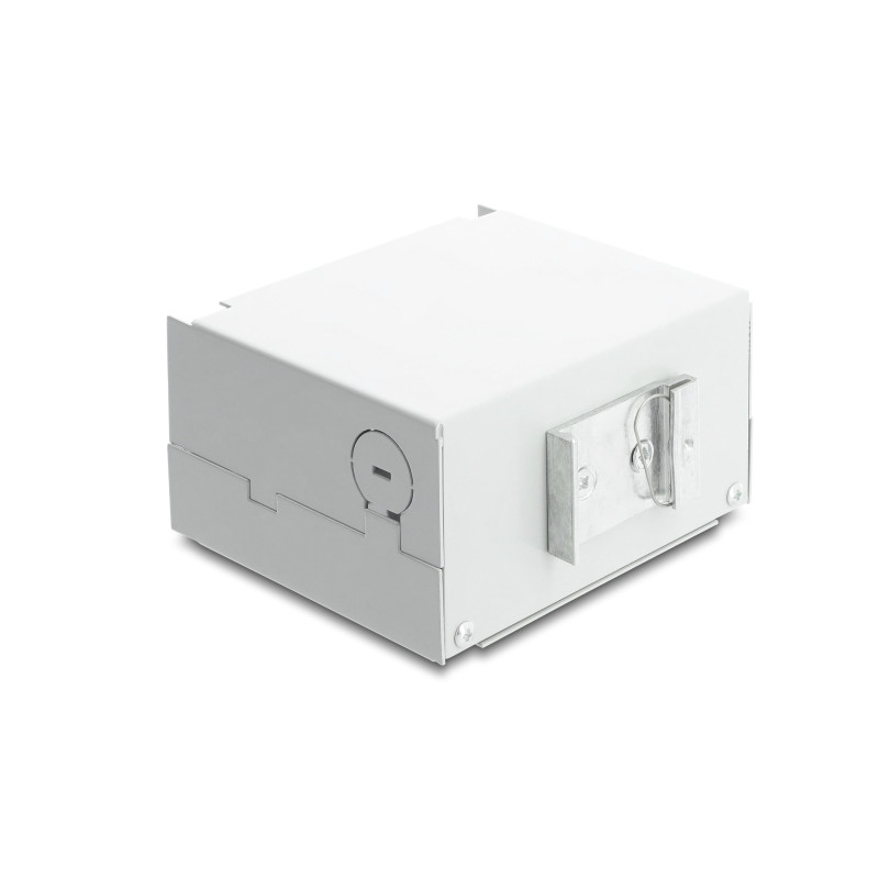 Delock LWL Patchfeld 6 Port für SC Simplex oder LC Duplex grau Metall zur Hutschienen Montage