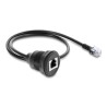 Delock Kabel RJ12 Stecker zu RJ12 Buchse zum Einbau 50 cm schwarz