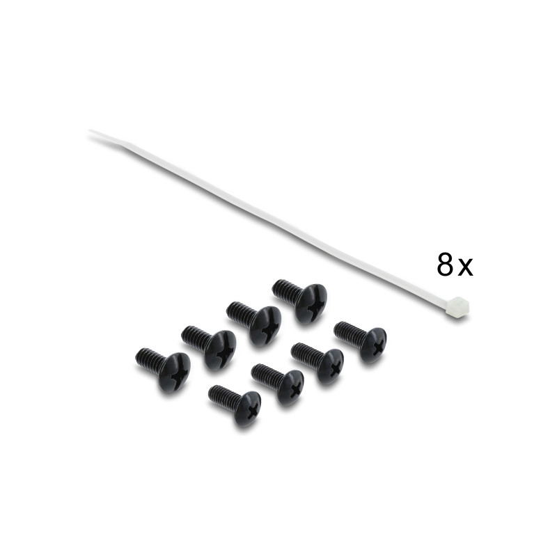 Delock 19″ 1 HE Patchpanel 24 Port Cat.6 mit LED und Entlastungsschiene ungeschirmt schwarz