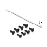 Delock 19″ 1 HE Patchpanel 24 Port Cat.6 mit LED und Entlastungsschiene ungeschirmt schwarz