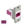 Delock Panel Mount SC Simplex Buchse zu SC Simplex Buchse silber / violett / weiß