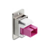 Delock Panel Mount SC Simplex Buchse zu SC Simplex Buchse silber / violett / weiß
