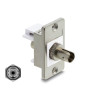 Delock Panel Mount ST Simplex Buchse zu ST Simplex Buchse silber / weiß