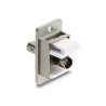 Delock Panel Mount ST Simplex Buchse zu ST Simplex Buchse silber / weiß