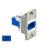 Delock Panel Mount SC Simplex Buchse zu SC Simplex Buchse silber / blau / weiß