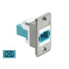 Delock Panel Mount SC Simplex Buchse zu SC Simplex Buchse silber / aqua / weiß