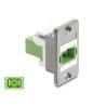 Delock Panel Mount SC Simplex Buchse zu SC Simplex Buchse silber / lindgrün / weiß