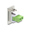 Delock Panel Mount LC Duplex Buchse zu LC Duplex Buchse silber / lindgrün / weiß