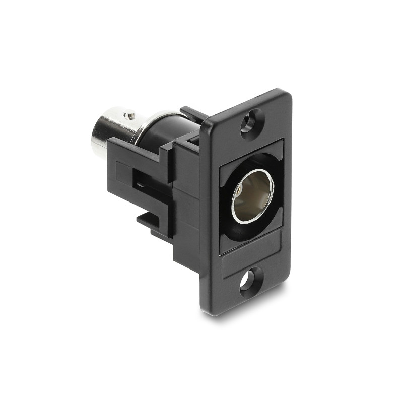Delock Panel Mount BNC Buchse zu BNC Buchse 50 Ohm schwarz